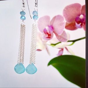Aquatini Earrings - Aqua Gemstone Earrings